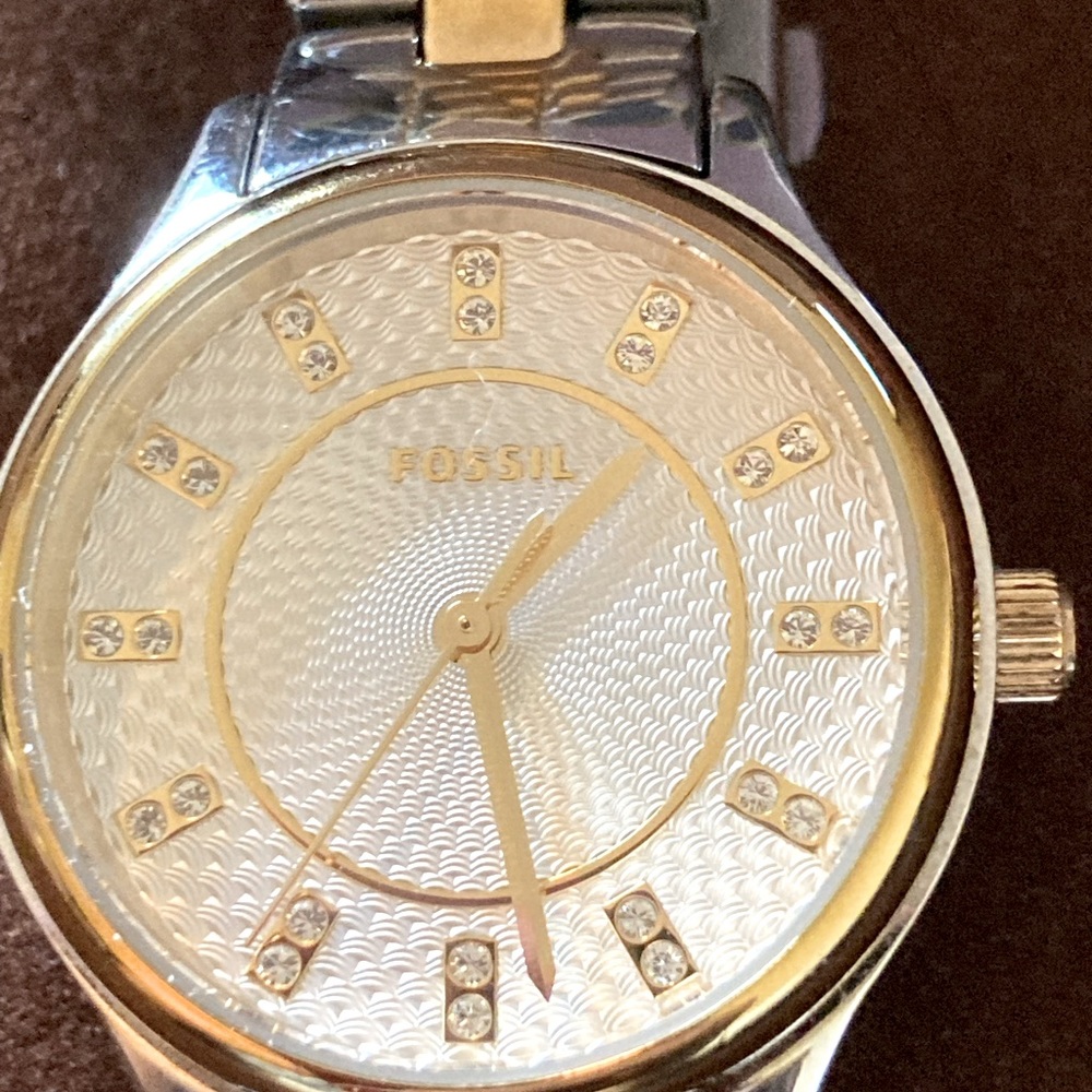 Ladies Fossil watch two tone